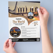 Brown Template für den Flyer der Reiseagentur (Hand)