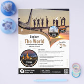 Brown Template für den Flyer der Reiseagentur (Einzeln)