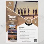 Brown Template für den Flyer der Reiseagentur (Vorne)