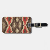 Brown/Terra Cotta Pattern Gepäckanhänger (Vorderseite horizontal)