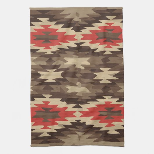 Brown/Terra Cotta Pattern Handtuch (Vertikal)