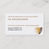 Brown/terracotta Aztec Feather Visitenkarte (Rückseite)