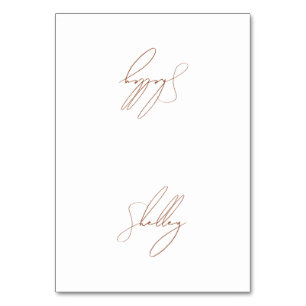 Brown Terracotta Guest Name Table Card Platzkarte Tischnummer