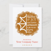 Brown, Terracotta, Red Company Christmas Card Einladung (Vorderseite)