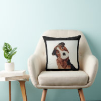 Brown Terrier Dog Malerei Niedliche Haustierkunst