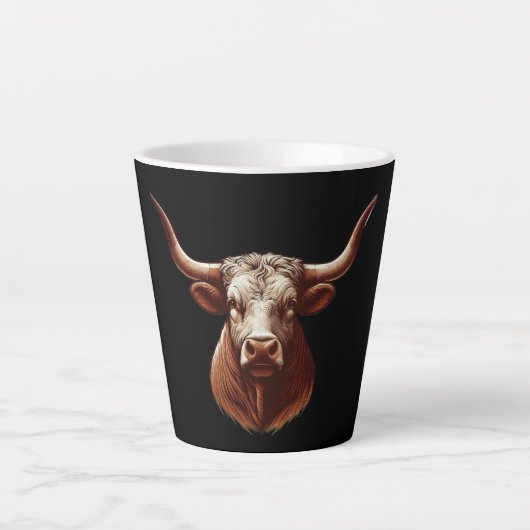 Brown Texas longhorn Milchtasse (Vorderseite)