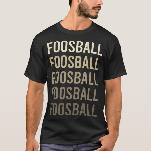 Brown Text Foosball T-Shirt (Vorderseite)