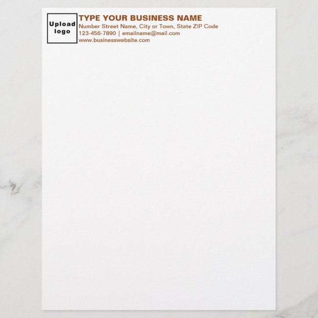 Brown Text Heading Business Letterhead Briefbogen (Vorderseite)