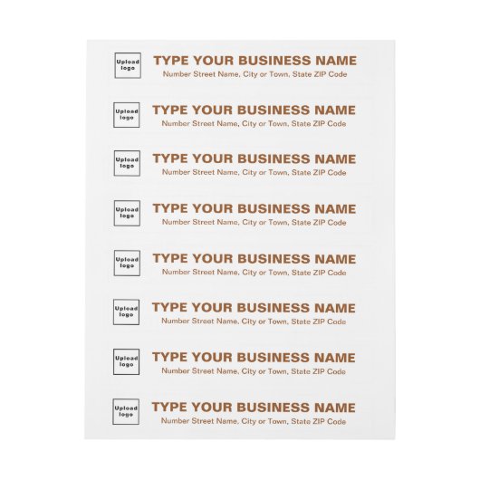 Brown Texte zur weißen Rücksendeadresse (Bogen)