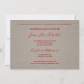 Brown Textil Modern Three Photos Graduation (Rückseite)