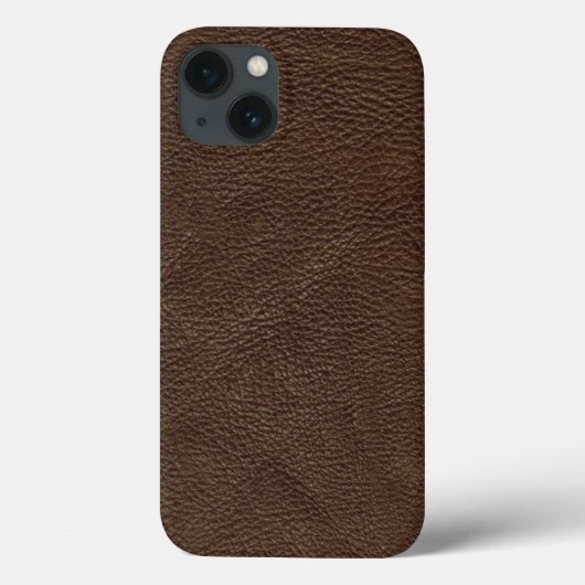 Brown Textured Leather Case-Mate iPhone Hülle (Rückseite)