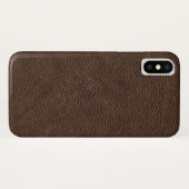 Brown Textured Leather Case-Mate iPhone Hülle (Rückseite (Horizontal))
