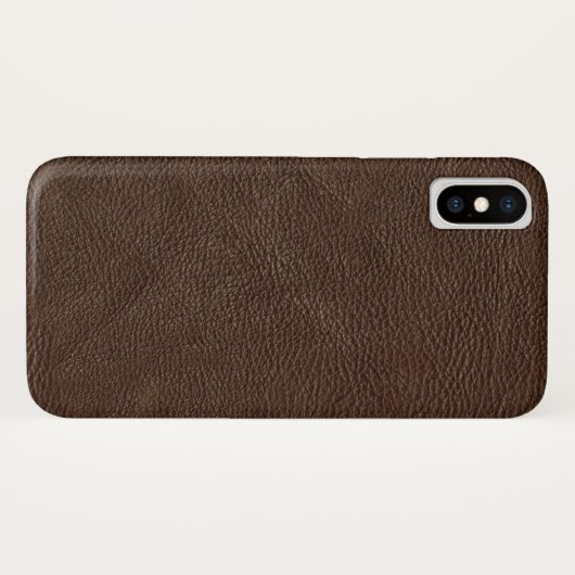 Brown Textured Leather Case-Mate iPhone Hülle (Rückseite (Horizontal))