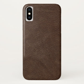 Brown Textured Leather Case-Mate iPhone Hülle