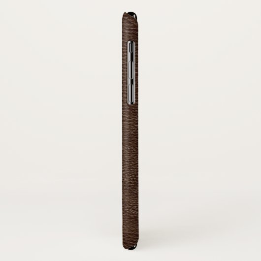 Brown Textured Leather Case-Mate iPhone Hülle (Hinten/Links)
