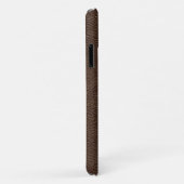 Brown Textured Leather Case-Mate iPhone Hülle (Hinten/Rechts)