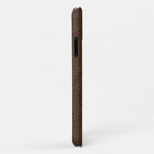 Brown Textured Leather Case-Mate iPhone Hülle (Hinten/Rechts)