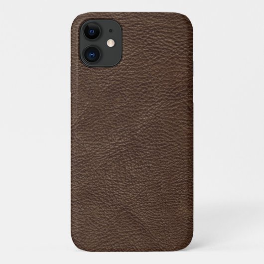 Brown Textured Leather Case-Mate iPhone Hülle (Rückseite)