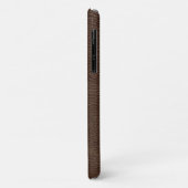 Brown Textured Leather Case-Mate iPhone Hülle (Hinten/Links)