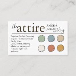 Brown The Attire QR Code enclosure Card Begleitkarte