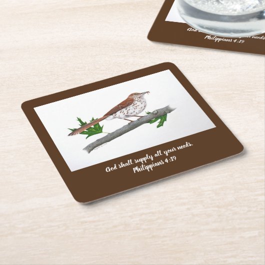Brown Thrasher Untersetzer (angewinkelt)