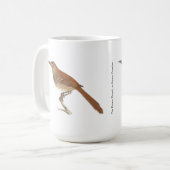 Brown Thrush oder Brown Thrasher, New Yorker Vögel Kaffeetasse (Vorderseite Links)