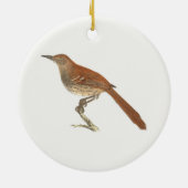 Brown Thrush oder Brown Thrasher, New Yorker Vögel Keramik Ornament (Hinten)