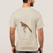 Brown Thrush oder Brown Thrasher, New Yorker Vögel T-Shirt (Rückseite)