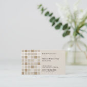 Brown Tile Business Card Visitenkarte (Stehend Vorderseite)