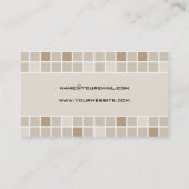 Brown Tile Business Card Visitenkarte (Rückseite)