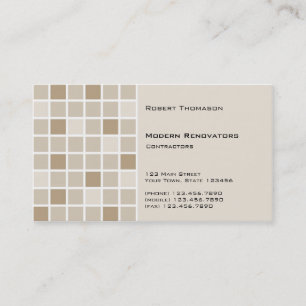 Brown Tile Business Card Visitenkarte