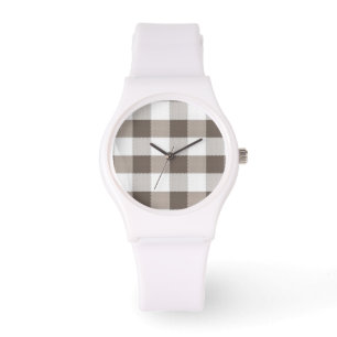 Brown-Tischdecke-Muster Armbanduhr