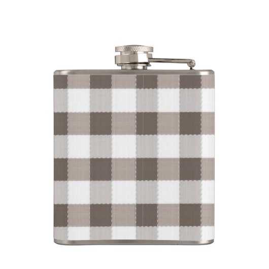 Brown-Tischdecke-Muster Flachmann (Rückseite)