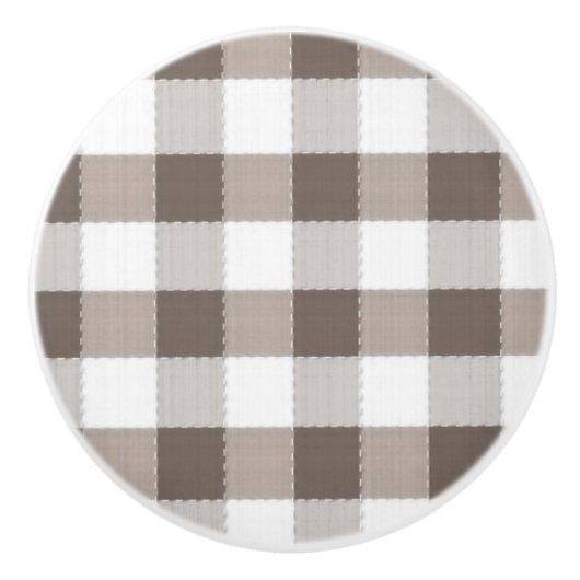 Brown-Tischdecke-Muster Keramikknauf (Vorderseite)