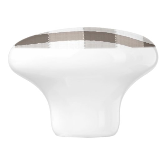 Brown-Tischdecke-Muster Keramikknauf (Seitenansicht)