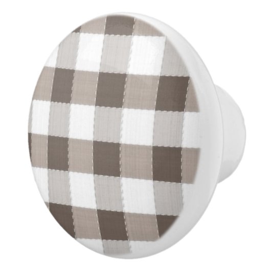 Brown-Tischdecke-Muster Keramikknauf (Rechts)