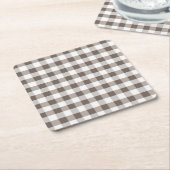 Brown-Tischdecke-Muster Rechteckiger Pappuntersetzer (angewinkelt)