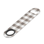 Brown-Tischdecke-Muster Speed Flaschenöffner (Rückseite Schrägansicht)