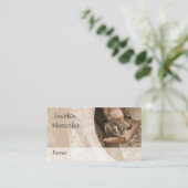 Brown tönte Foto einer Hufschmiedfunktion ab Visitenkarte (Stehend Vorderseite)