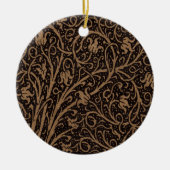 Brown Toolkit Leather Art Nouveau Floral Keramikornament (Vorne)