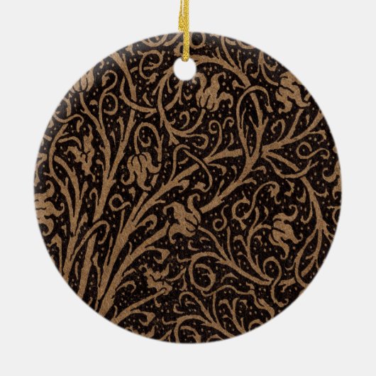 Brown Toolkit Leather Art Nouveau Floral Keramikornament (Hinten)