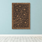 Brown Toolkit Leather Art Nouveau Floral Leinwanddruck (Insitu (Holzboden))