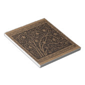 Brown Toolkit Leather Art Nouveau Floral Notizblock (angewinkelt)