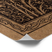 Brown Toolkit Leather Art Nouveau Floral Poster (Ecke)