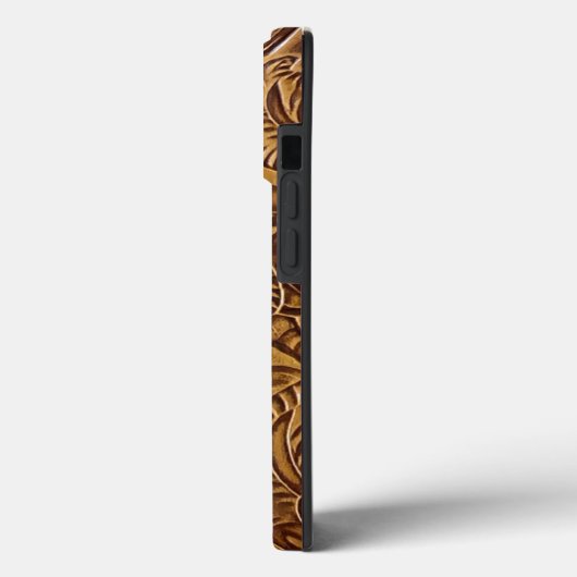 Brown Toolted Imitats Leather Case-Mate iPhone Hülle (Rückseite / Links)