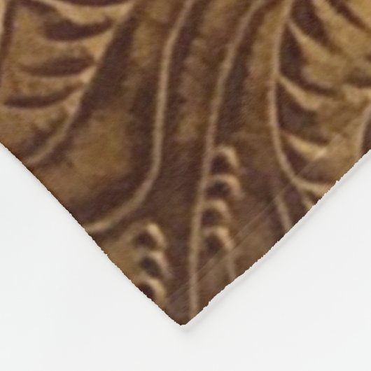 Brown Toolted Imitats Leather Fleecedecke (Ecke)
