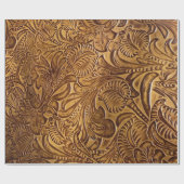 Brown Toolted Imitats Leather Geschenkpapier (Flach)