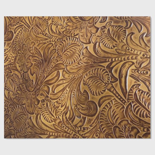 Brown Toolted Imitats Leather Geschenkpapier (Flach)