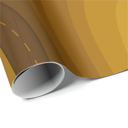 Brown Topographic Map Wrapping Geschenkpapier (Rolleneckpunkt)