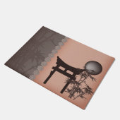 Brown Torii Bambusmoon Fußmatte (Schrägansicht)